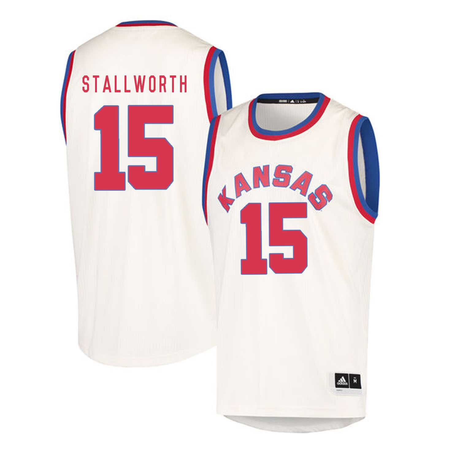 Kansas Jayhawks 15 Bud Stallworth Cream Throwback College Basketball Jersey Dzhi